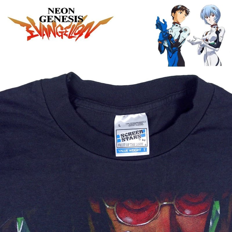 EVANGELION Tシャツ 新世紀 エヴァンゲリオン アニメ ブラック Lサイズ