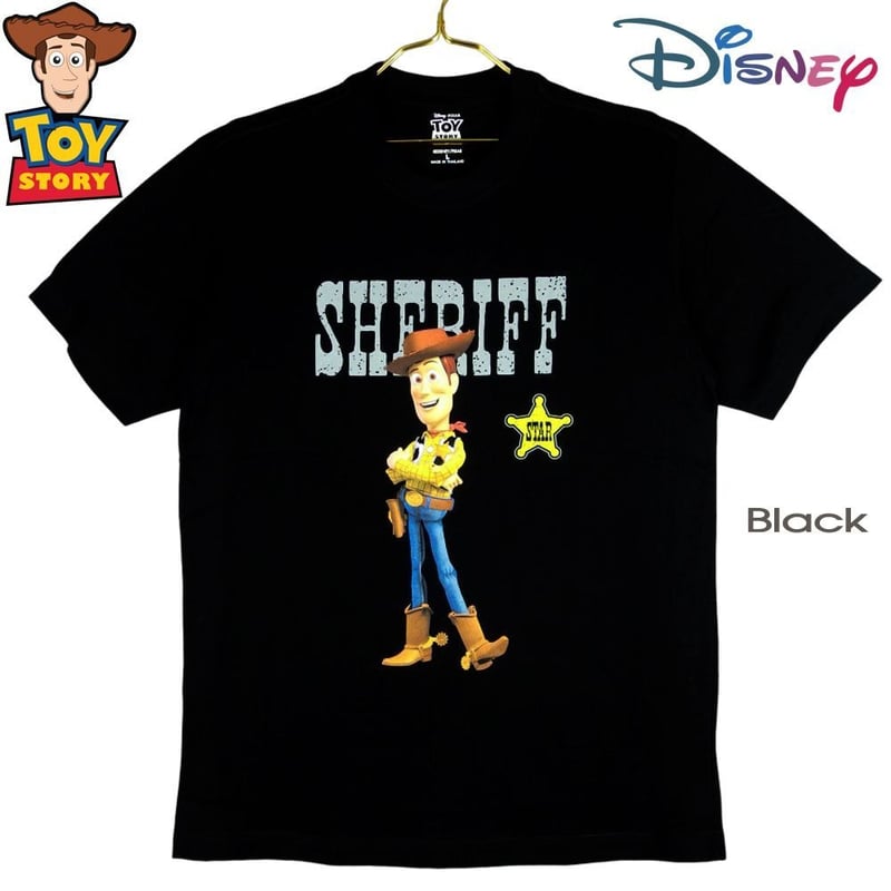 ウッディTシャツ WOODY 半袖 BUZZ バズライトイヤー ブラック Disney