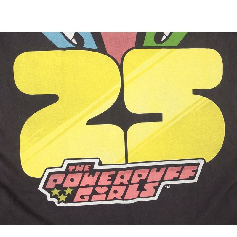 THE POWERPUFF GIRLS パワーパフガールズ Tシャツ ブラック Lサイズ