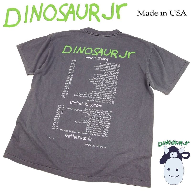 Dinosaur Jr ダイナソージュニア Tシャツ ブルドッグ USA チャコール