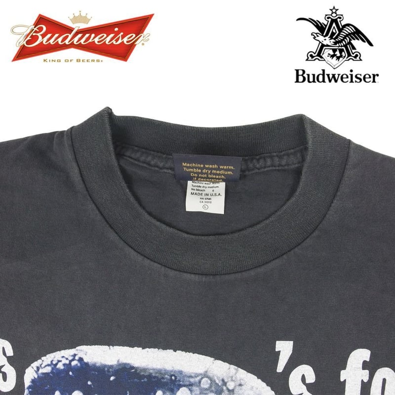 Budweiser バドワイザー Tシャツ ブラック Lサイズ 半袖 アメリカ 