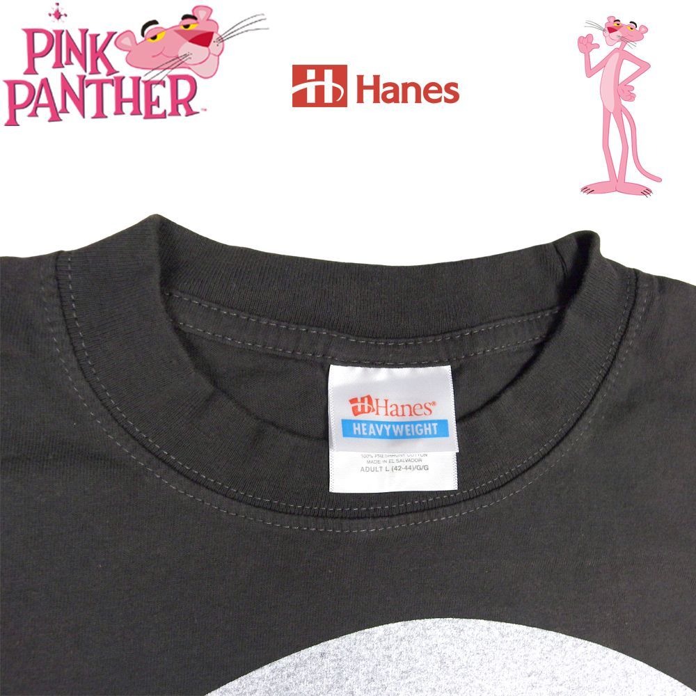 PINK PANTHER ピンクパンサー Tシャツ チャコール Lサイズ ピンクの豹