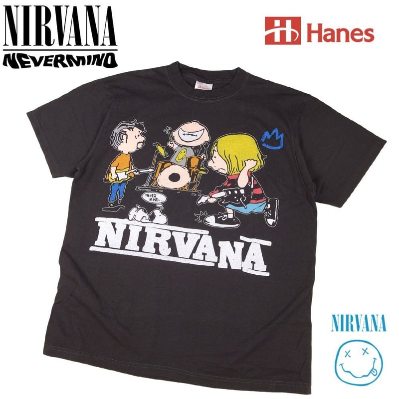 NIRVANA ニルヴァーナ Tシャツ Hanes製 チャコール Lサイズ ニルバーナ