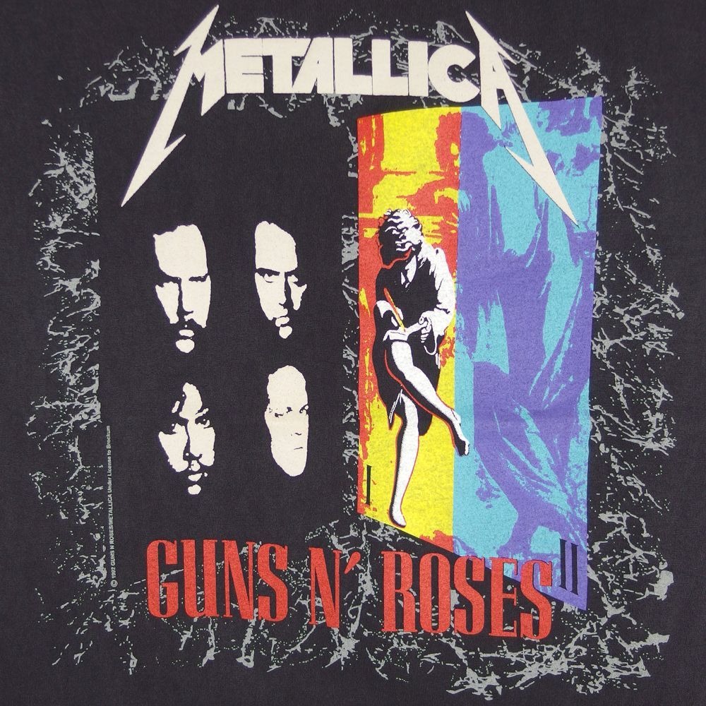 メタリカ ガンズアンドローゼズ ツアー USA製 Tシャツ ブラック 黒 L METALLICA Tシャツ GUNS N' ROSES ガンズアンドローゼス