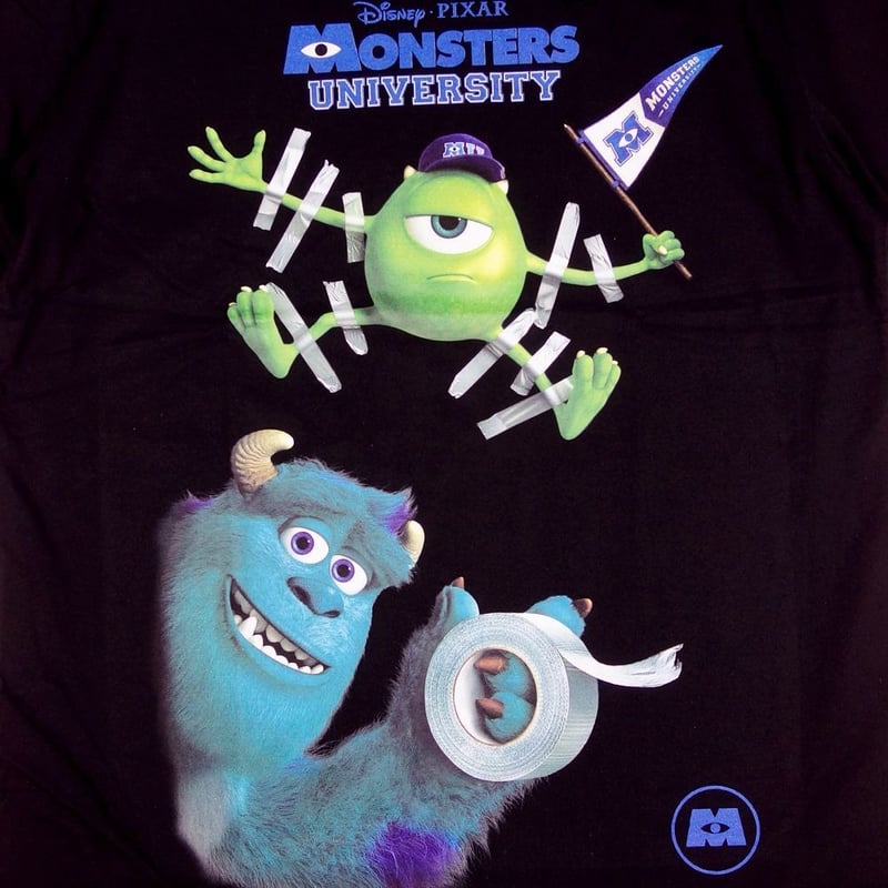 モンスターズインク Monsters Inc Tシャツ ブラック サリー マイク