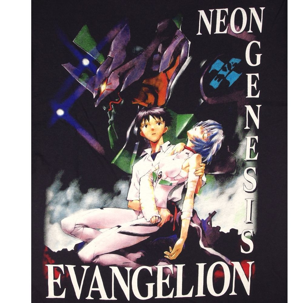 EVANGELION Tシャツ 新世紀 エヴァンゲリオン アニメ ブラック Lサイズ