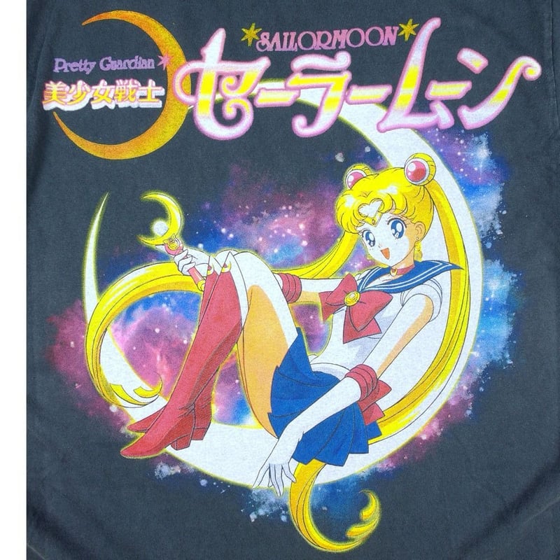 セーラームーン オフィシャル Tシャツ made in usa 美少女戦士 セーラームーン Tシャツ USA製 アニメ ブラック L