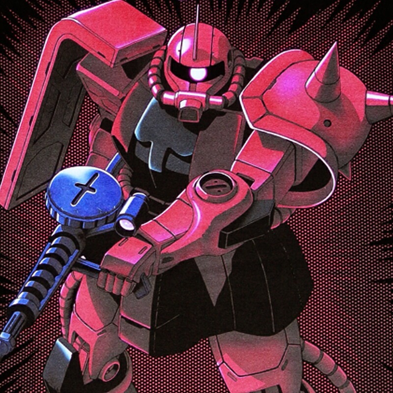GUNDAM シャア専用 ザク ロンT ガンダム 長袖Tシャツ メンズ 機動戦士