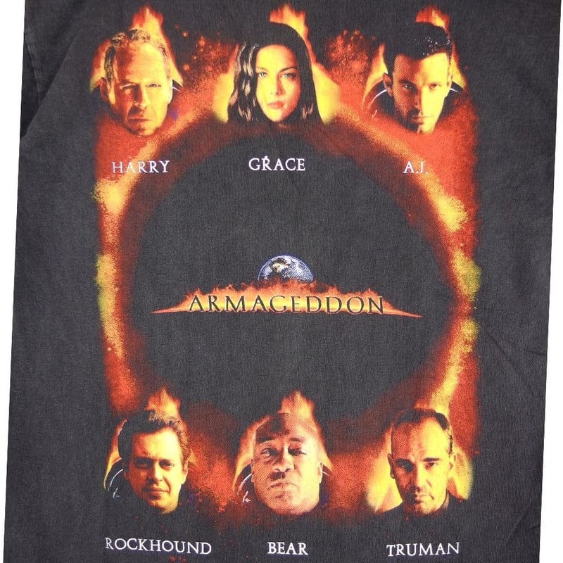 アルマゲドン Tシャツ 半袖 映画T ブラック Lサイズ 1998年 ARMAGEDDON