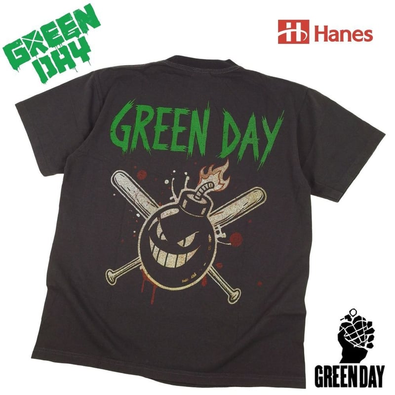 GREEN DAY グリーンデイ Tシャツ チャコール 半袖 ロックT バンドT