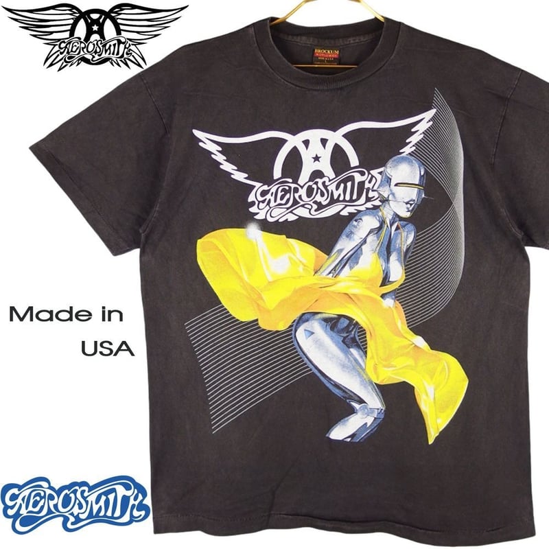 AEROSMITH エアロスミス Tシャツ USA製 ブラック Lサイズ ロック