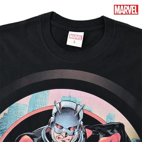 MARVEL マーベル Tシャツ アントマン メンズ ANTMAN 半袖 映画T アメコミ アベンジャーズ ドクターストレンジ キャプテンアメリカ キャラクター プリント ブラック eplus1153
