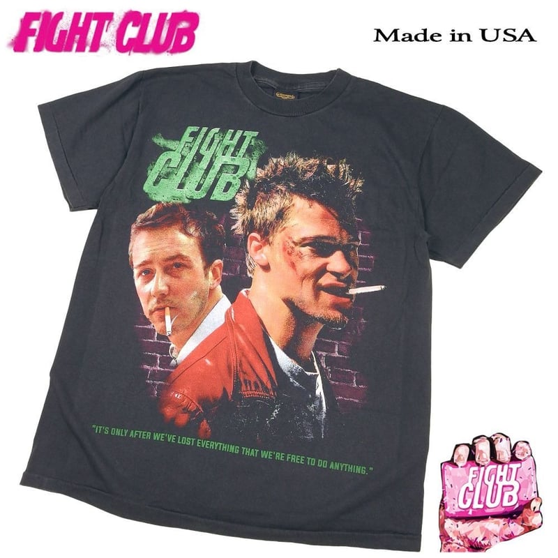 オフィシャル FIGHT CLUB ファイトクラブ ブラッドピット　Tシャツ FIGHT CLUB Tシャツ ファイトクラブ 半袖 1999 アメリカ ブラット