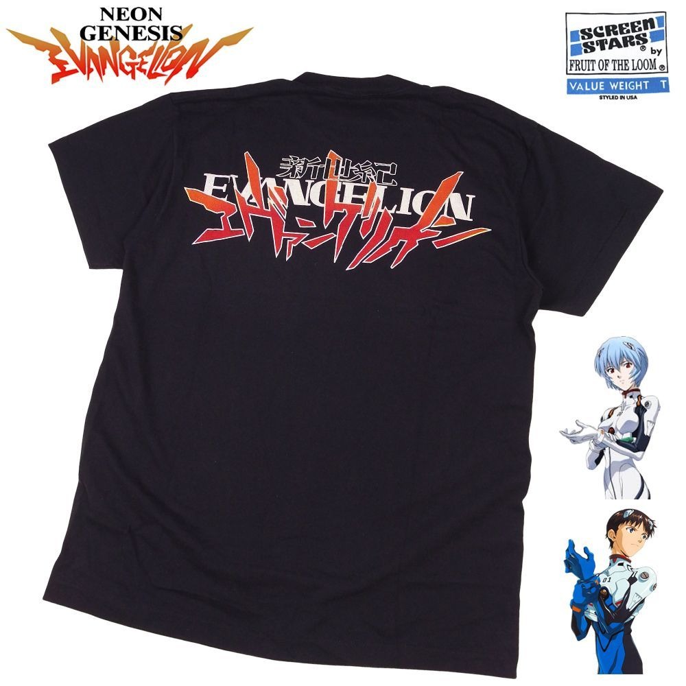 EVANGELION Tシャツ 新世紀 エヴァンゲリオン アニメ ブラック Lサイズ