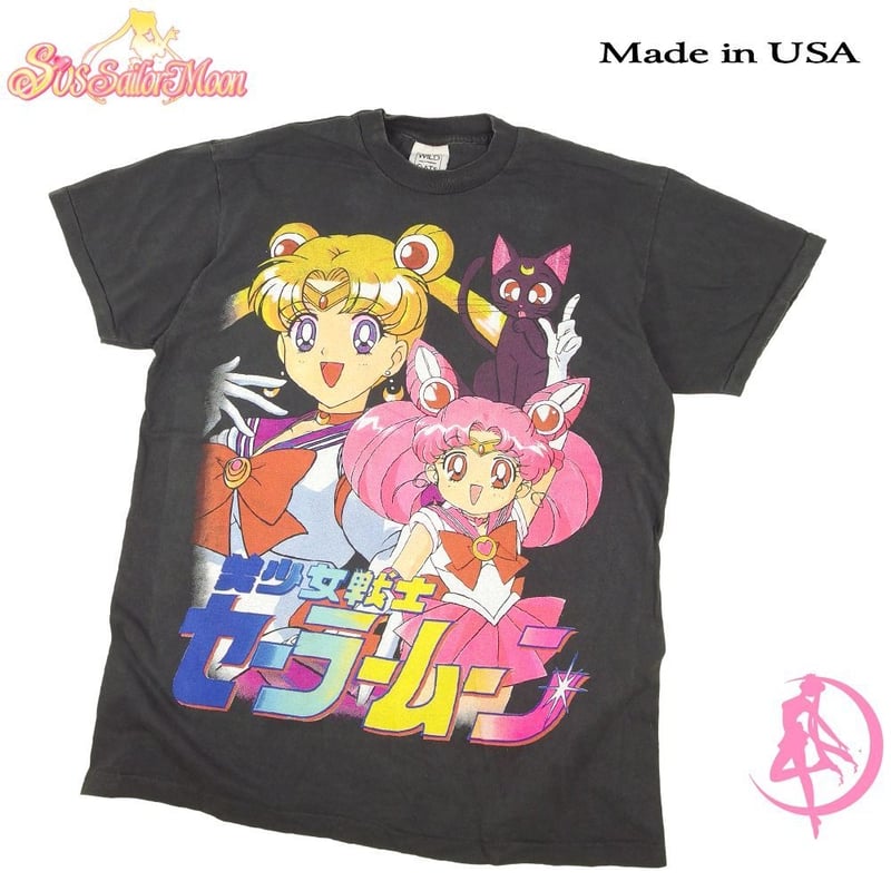 美少女戦士 セーラームーン Tシャツ USA製 アニメ ブラック Lサイズ