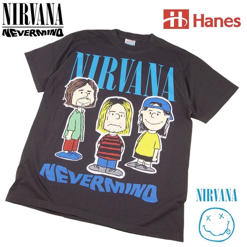 NIRVANA ニルヴァーナ Tシャツ Hanes製 チャコール Lサイズ ニルバーナ