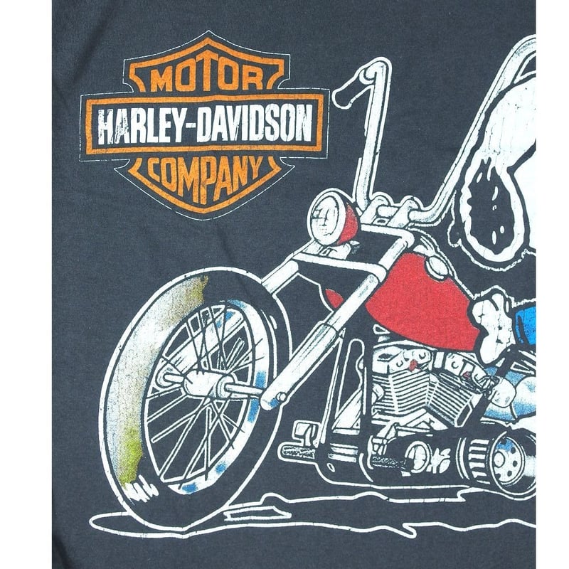 HARLEY DAVIDSON Tシャツ ハーレーダビッドソン Hanes製 チャコール Lサ