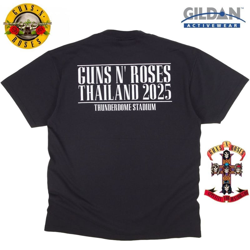 GUNS N' ROSES ガンズアンドローゼス Tシャツ ブラック Lサイズ ツアー
