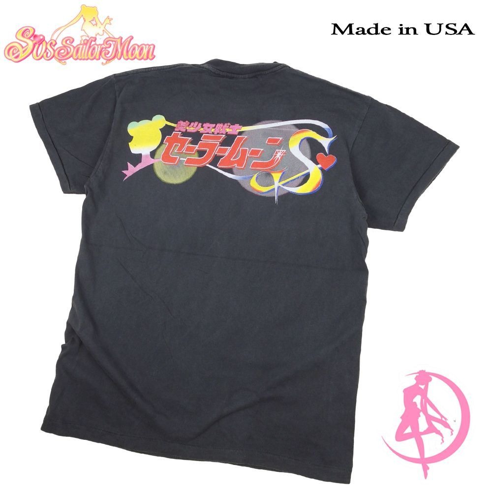 美少女戦士 セーラームーン Tシャツ USA製 アニメ ブラック Lサイズ