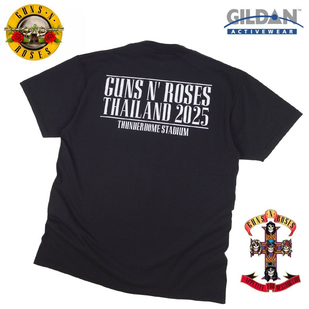 GUNS N' ROSES ガンズアンドローゼス Tシャツ ブラック Lサイズ ツアー