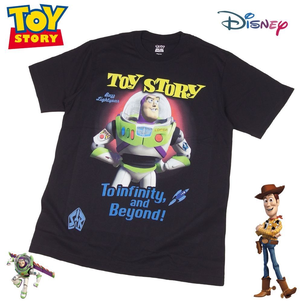 TOY STORY トイストーリー Tシャツ ブラック ウッディ バズライト