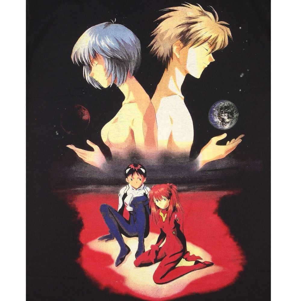 EVANGELION Tシャツ 新世紀 エヴァンゲリオン アニメ ブラック Lサイズ