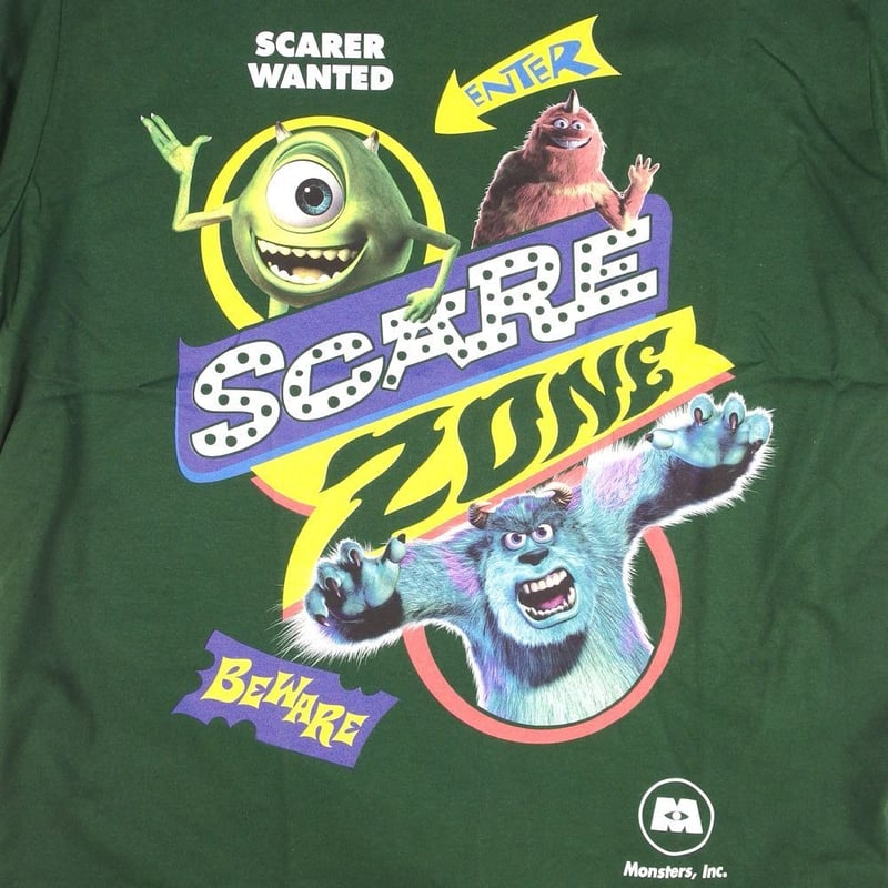 モンスターズインク Monsters Inc Tシャツ グリーン サリー マイク