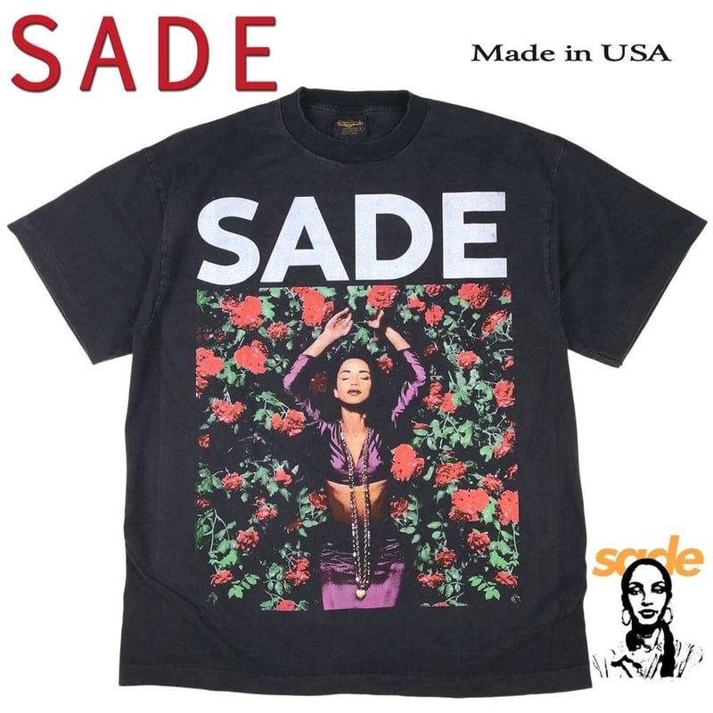 激レア SADE シャーデー Tシャツ バンT バンドT SADE シャーデー Tシャツ 半袖 ブラック バンドT イギリス ソウル