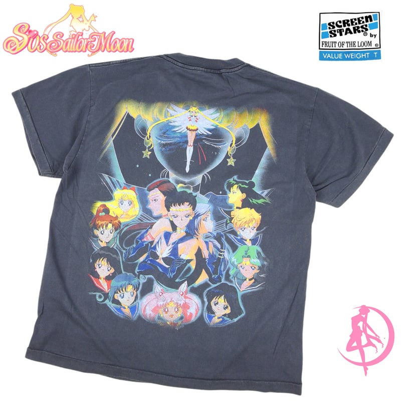 セーラームーン　Lサイズ　Tシャツ 美少女戦士 セーラームーン Tシャツ USA製 アニメ ブラック Lサイズ