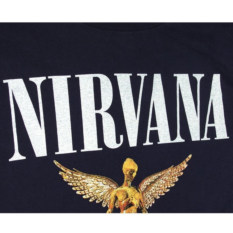 NIRVANA ニルバーナ ロンT 長袖 Tシャツ IN UTERO ネイビー