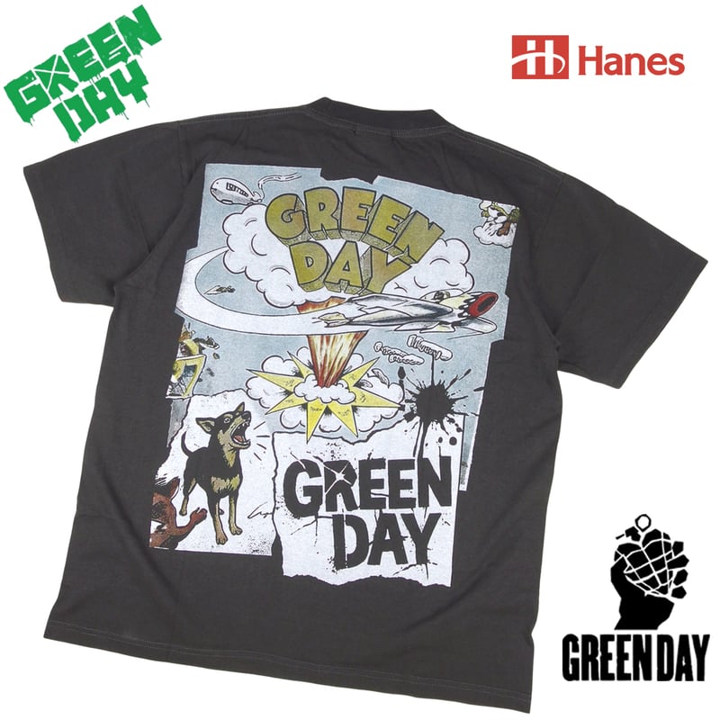 GREEN DAY グリーンデイ Tシャツ チャコール Lサイズ 半袖 ロックT