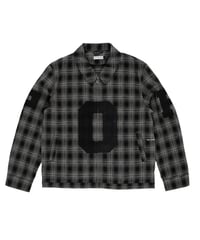 Pop Checked Football Jacket Charcoal