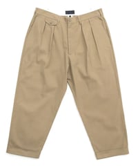 CLUMSY PICTURES 2 PLEATS RELAXED TWILL PANTS -