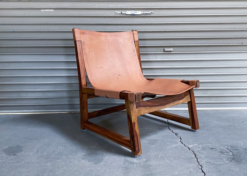 ✦1960〜1970✦PUレザー張り ラウンジチェア 木製脚 喫茶店 昭和レトロ ✦