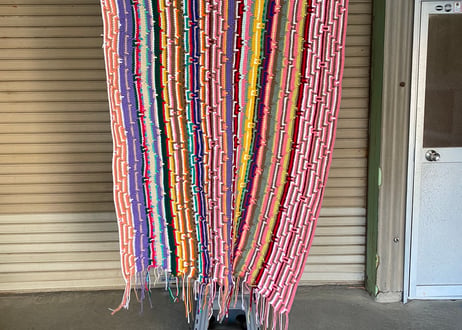 USA Vintage / Multi-Color Granny Blanket / 163×100
