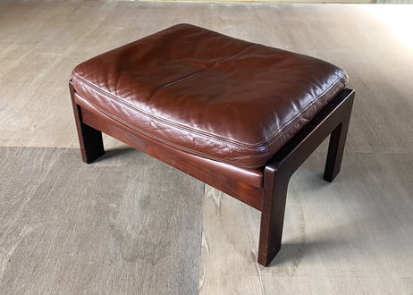 Hock（ホック）カンディハウス CONDE HOUSE シャーフ ハイバック ラウンジチェア & オットマン 本革 70's ビンテージ