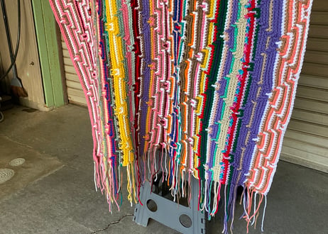 USA Vintage / Multi-Color Granny Blanket / 163×100