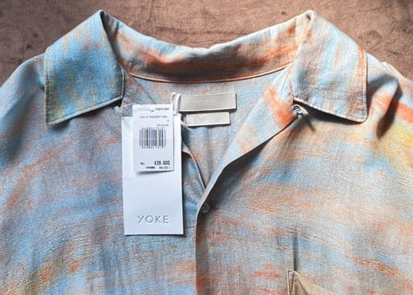 YOKE 2024SS LANDSCAPE PRINTED OPEN COLLAR SHIRT