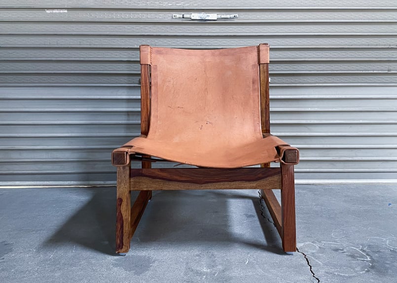 富士ファニチア ビンテージ 本革ラウンジチェア 日本製 ブラウン 引取