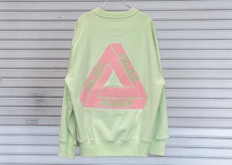 PALACE / FLEECE TRI-FERG CREW スウェット / M / ライトグリーン×ピンク