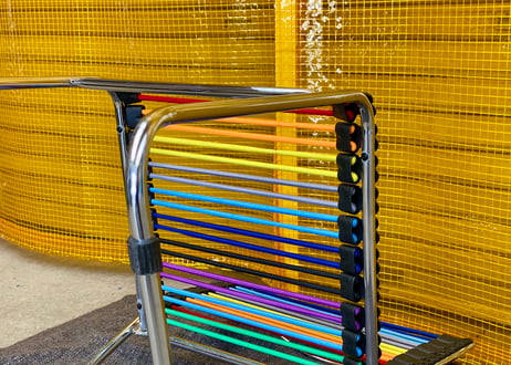 ②Post Modern / Sandows Style / Rainbow Rubber Cord Chair