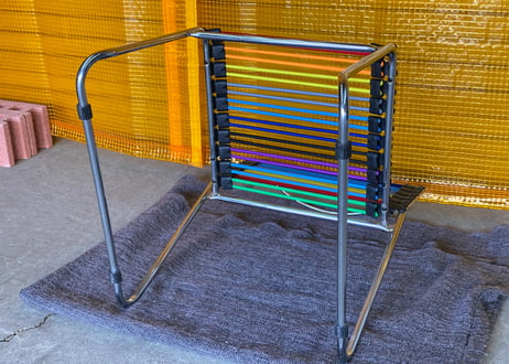 Post Modern / Sandows Style / Rainbow Rubber Cord Chair