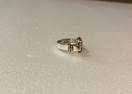 Tiffany & Co. ティファニー リング フック＆アイ K18YG イエローゴールド シルバー925 7号