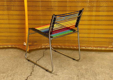 ②Post Modern / Sandows Style / Rainbow Rubber Cord Chair