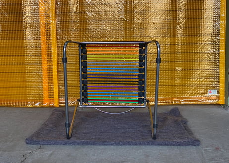 Post Modern / Sandows Style / Rainbow Rubber Cord Chair