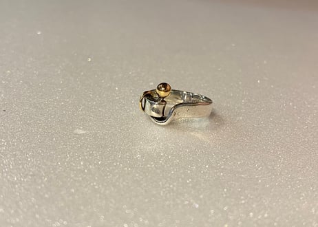 Tiffany & Co. ティファニー リング フック＆アイ K18YG イエローゴールド シルバー925 7号