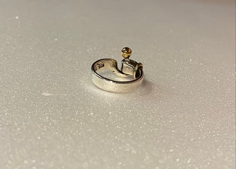 Tiffany & Co. ティファニー リング フック＆アイ K18YG イエローゴールド シルバー925 7号