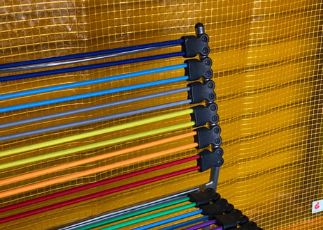 Post Modern / Sandows Style / Rainbow Rubber Cord Chair