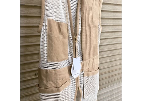 【タグ付・美品】FUMIE＝TANAKA（フミエタナカ） コットンベスト / ベージュ / レディース・サイズ1