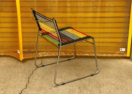 ②Post Modern / Sandows Style / Rainbow Rubber Cord Chair